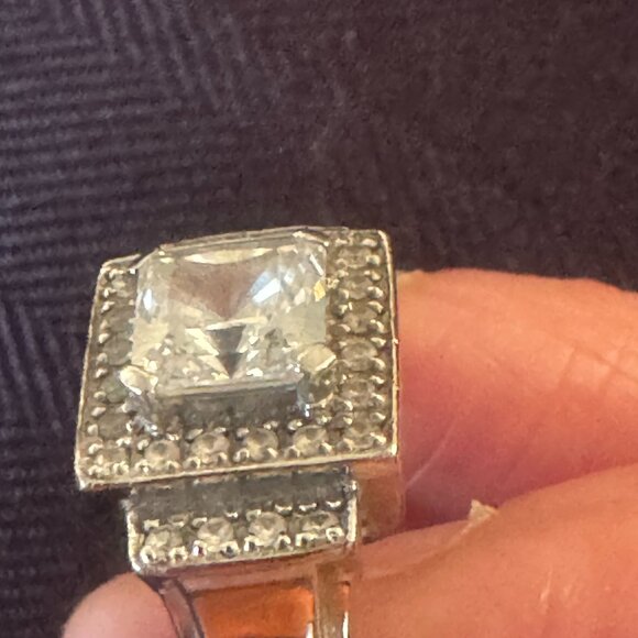 Gorgeous Sterling Silver .925 stamped TACORI CZ ring size 6 - Picture 4 of 11